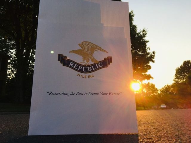 Blast from the past: Republic Title Pocket Folder at sunset circa 2017 (sunset 2